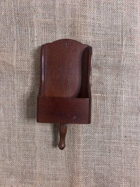 VTG Homco Country Wood Wall Pocket Letter Holder Sconce Farmhouse Decor